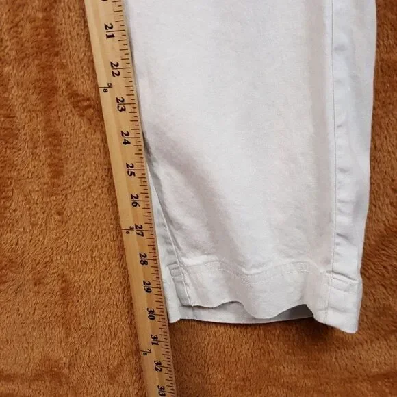 J. JILL Pants Womens Size 4 Tan Pull On Elastic Waist Straight Leg Linen Stretch - Picture 7 of 8